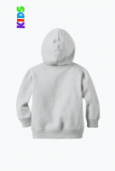 Dziecięca bluza z kapturem na zamek szary