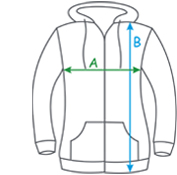 Rozmiarówka - BLUZA Z ZAMKIEM DZIECIĘCA NIEBIESKA