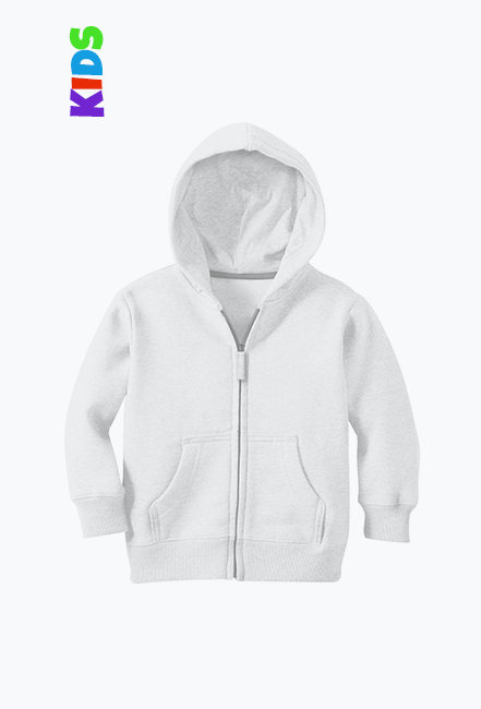 Dziecięca bluza z kapturem na zamek szary