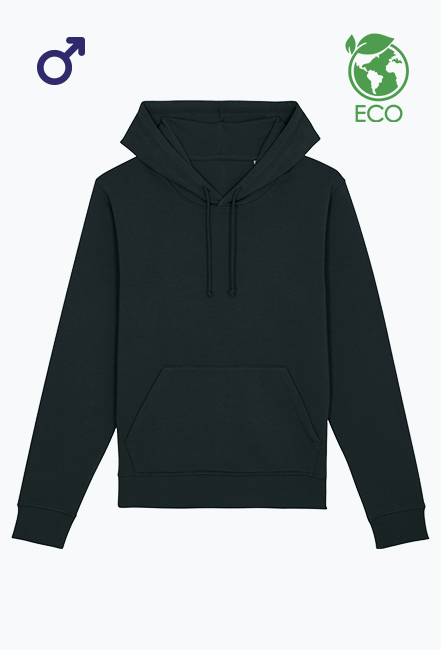 Eco bluza z kapturem męska czarna - DRUMMER